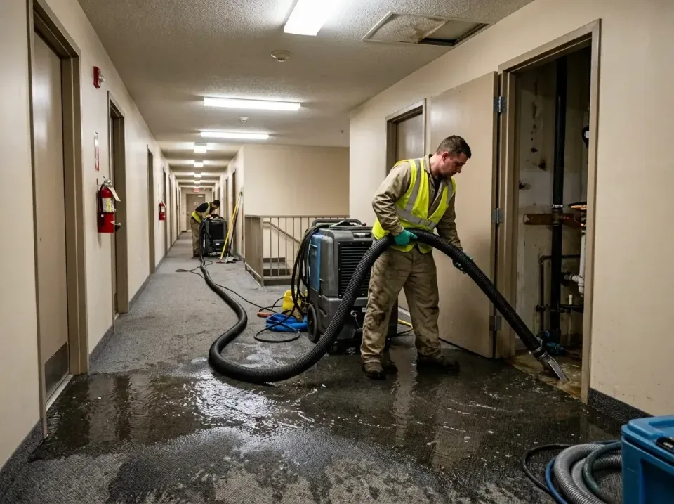 multi-unit-apartment-hallway-f-005 — frequently asked questions, Emergency Burst Pipe Water Extraction & Removal in Goulding…